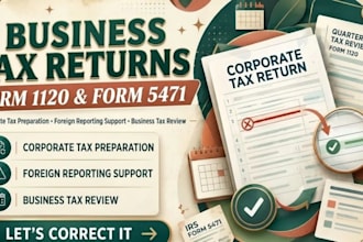 prepare business tax returns for form 1120 and form 5471
