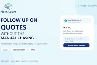 set up an ai assistant to prepare follow up emails for your quotes