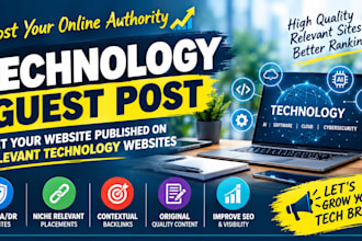 do technology guestpost, high da tech blogs with dofollow technology backlinks