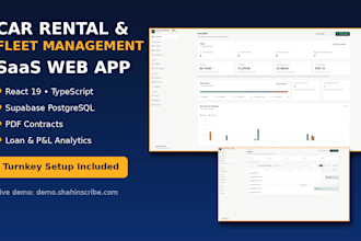 build or deploy a custom car rental and fleet management saas web app