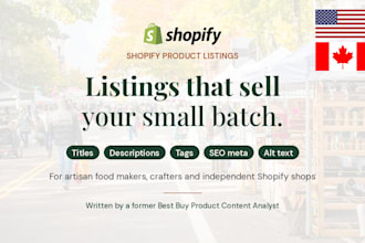 write shopify product descriptions, SEO titles, tags and alt text