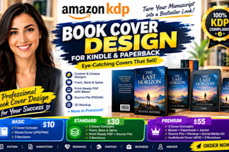 amazon KDP book cover design, ebook covers and print ready cover design services