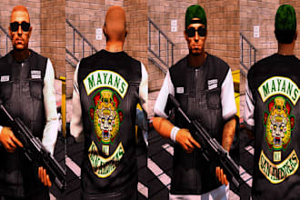 design custom fivem chain, kuttes, clothing, and tattoos