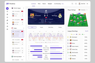 build fantasy sport app live score dashboard football sport website