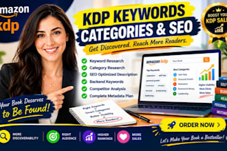 amazon KDP book description, keywords, categories and SEO optimization service