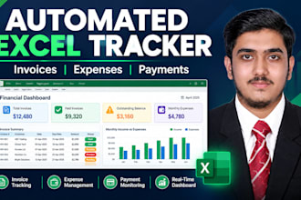 create automated excel invoice and expense tracker