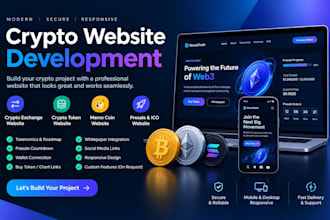build crypto exchange website crypto token website meme coin website presale ico