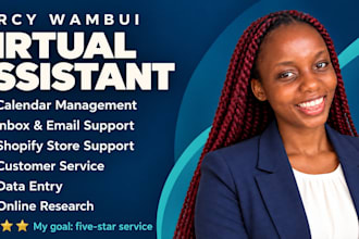 virtual assistant, admin , customer service and back office work
