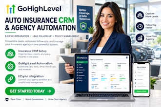 setup insurance crm auto insurance agency zoom gohighlevel crm automation ezlynx