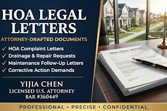 write a formal hoa repair demand letter for drainage and damage