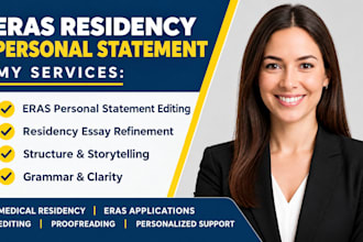 edit, proofread your medical residency personal statements for eras application