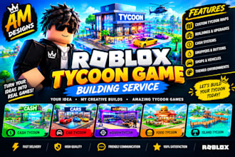 build a custom roblox tycoon game in roblox studio