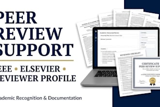 provide peer review certificate and invite from ieee elsevier for eb1 judging