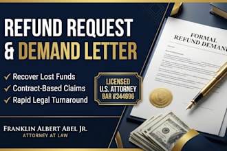 write a powerful refund request demand letter as a US attorney