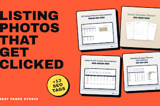 design etsy listing images and mockups for your digital products