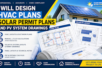 design hvac plans solar permit plans and pv system drawings