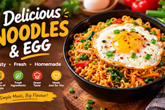 cook delicious noodles with fried or boiled eggs