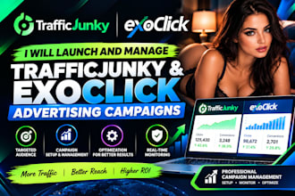 launch and manage traffic junky and exoclick advertising campaigns