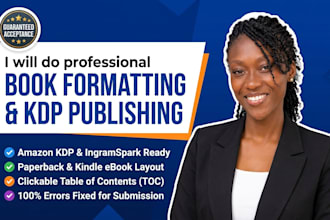 do professional book formatting and amazon KDP layout design