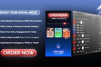 design custom editable story templates for your social media
