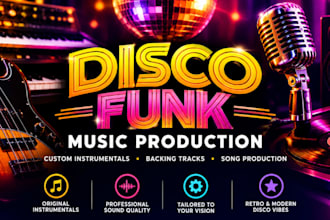 create a custom disco funk instrumental or backing track for your vocals