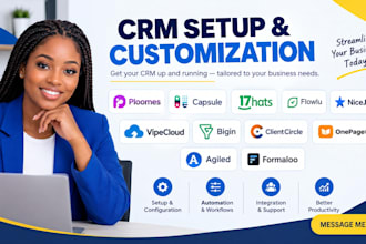 setup ploomes capsule CRM 17hats flowlu nicejob vipecloud bigin clientcircle
