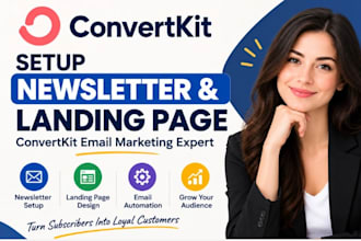 setup convertkit newsletter kit landing page convertkit email marketing expert