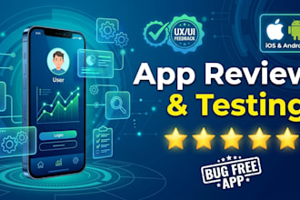do mobile app review, UI UX audit, and usability testing