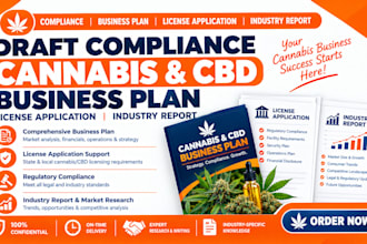 draft compliance cannabis cbd business plan lisense application industry report