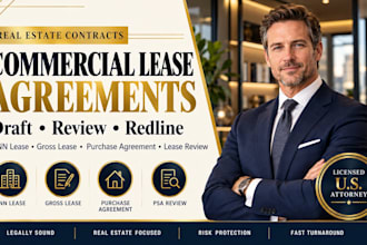 draft or review commercial lease and real estate contracts