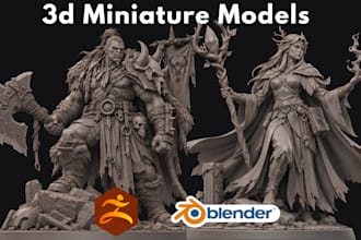 sculpt 3d miniature 3d warhammer 40k dnd tabletop aos stl 3d model 3d printing