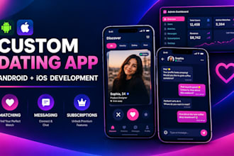 develop tinder inspired dating app websites with matching, chat, premium feature