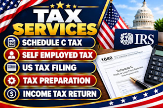 schedule c tax return self employed tax filing US tax prep and income tax return