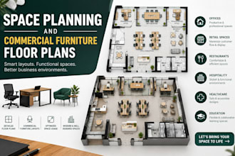 do office space planning and commercial furniture floor plans