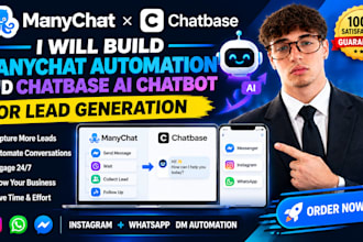 build manychat and dm automation for instagram whatsapp
