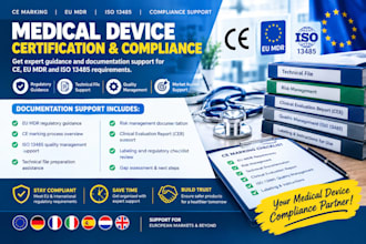 help provide ce eu mdr and iso 13485 medical device certification