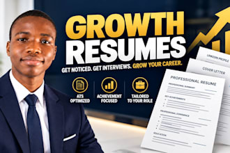 write a growth resume for sales marketing and business professionals