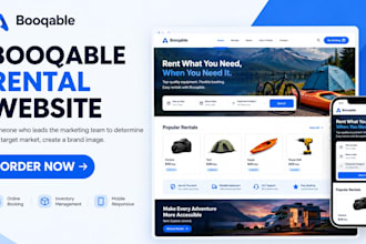 booqable rental website, booking and inventory setup
