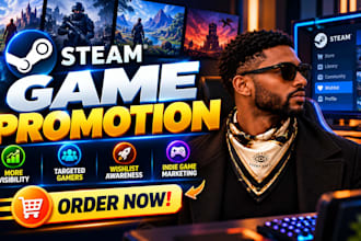 do steam game promotion, steam wishlist marketing and game launch promotion