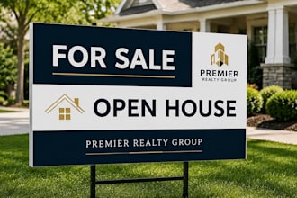 create real estate yard signs, lawn signs and professional property sign designs