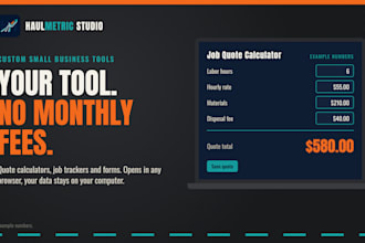 build a custom web tool for your small business with no monthly fees
