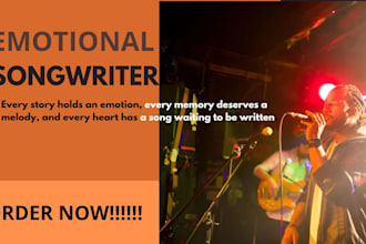 write custom country songs as your songwriter and ghostwriter