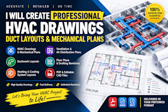 create professional hvac drawings, duct layouts, and mechanical plans