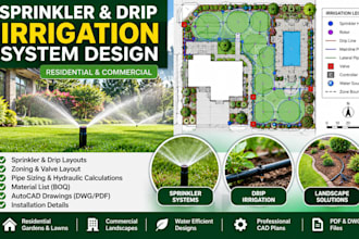 design sprinkler and drip irrigation plans for your landscape
