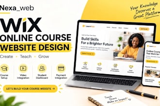 design wix online course website online membership site wix landing page website