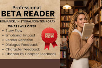 beta read critique novel, romance or thriller beta reader