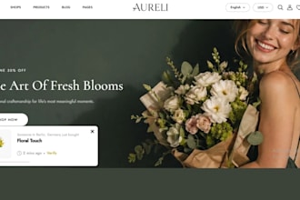 flower shopify store bouquet shopify florist website gift dropshipping store