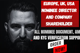 provide european nominee director, eu nominee shareholder uk company shareholder