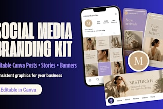 design a social media kit with canva branding and post templates