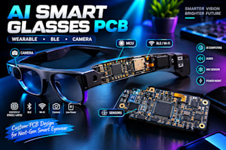 design ai smart glasses pcb and wearable electronics imu sensor integration ble